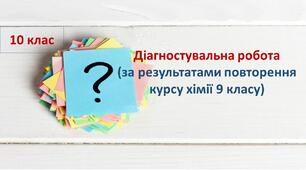 Діагностувальна робота за результатами повторення курсу хімії 9 класу