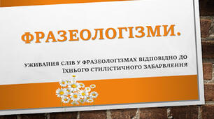 Фразеологізми. Основні групи фразеологізмів