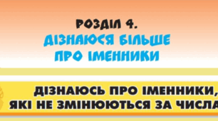 Дізнаюсь про іменники, які не змінюються за числами