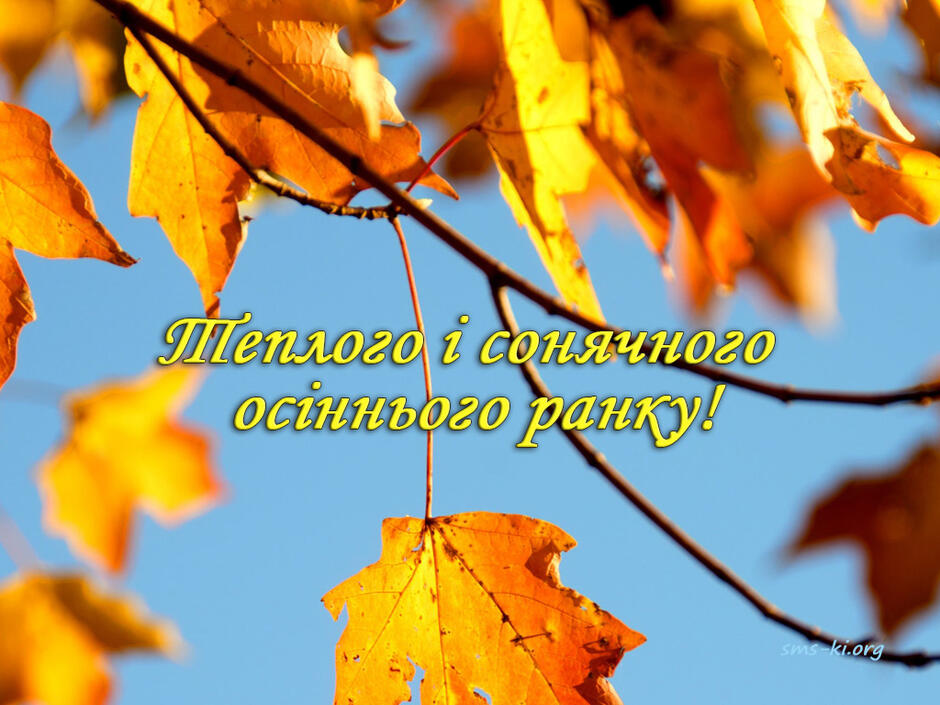 Теплого осіннього ранку - Листівка Доброго ранку. Завантажити на телефон