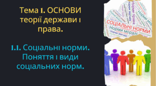 Соціальні норми. Поняття і види соціальних норм.