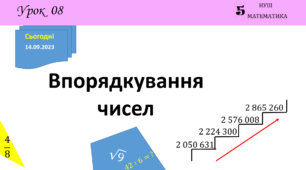 Презентація на тему: Впорядкування чисел