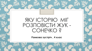 Презентація до ранкової зустрічі " Яку історію міг розповісти жук - сонечко?"