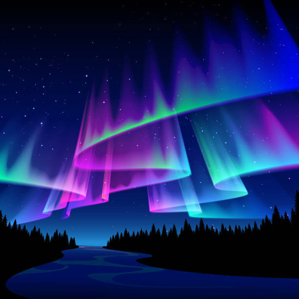 4,800+ Northern Lights Illustrations, Royalty-Free Vector Graphics & Clip Art - iStock | Aurora, Iceland northern lights, Northern lights norway