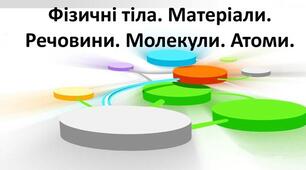 Фізичні тіла. Матеріали. Речовини. Молекули. Атоми
