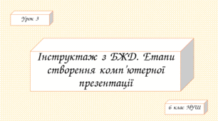 Інструктаж з БЖД. Етапи створення комп’ютерної презентації