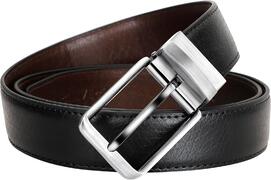 CREATURE Reversible Pu-Leather Formal Belt For Men(Color-Black/Brown|BL-01| 46 inches length| Waist upto -40 inches) : Amazon.in: Fashion