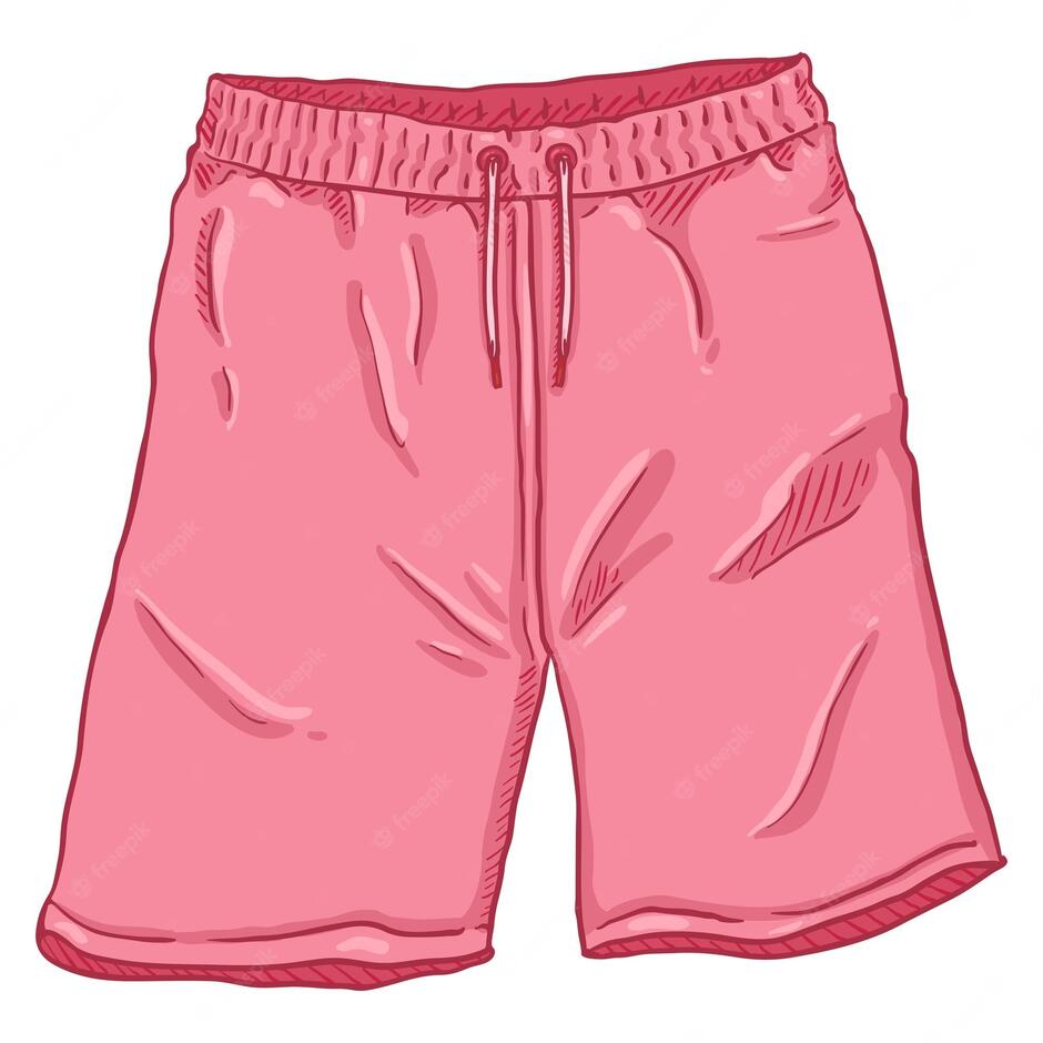 Premium Vector | Vector single cartoon pink sport shorts
