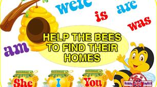 "Help the bees to find their homes" (дієслово to be)