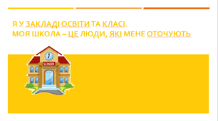 Я у закладі освіти та класі. Моя школа – це люди, які мене оточують. Проєкт «Макет власної школи».