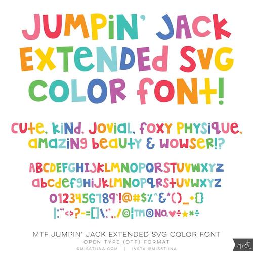 MTF Jumpin' Jack Расширенный SVG Цветной шрифт Открытый 1 — изображение