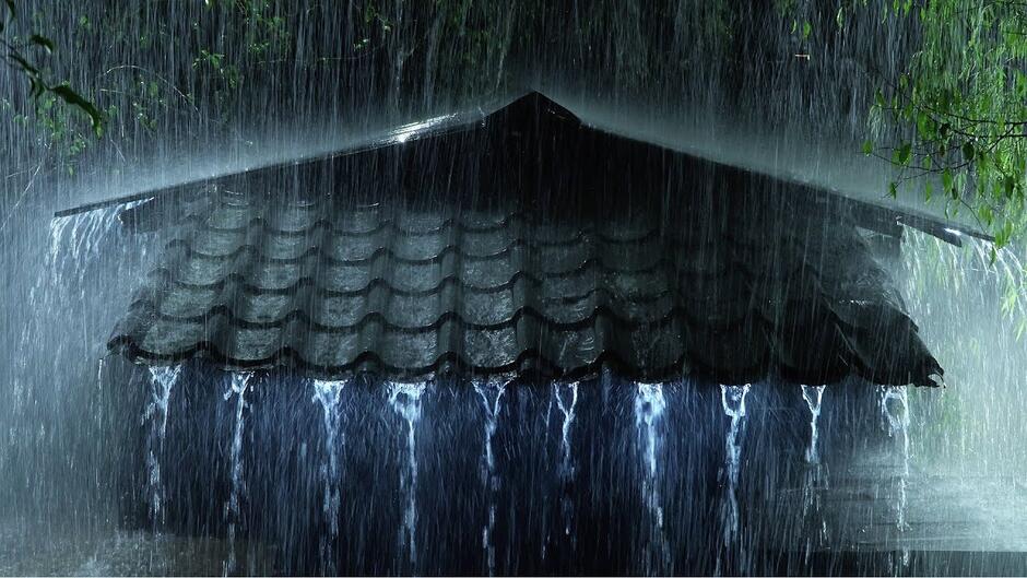 Fall Asleep Fast & Easy with Heavy Downpour Rain & Powerful Thunder Sounds on a Tin Roof at Night - YouTube