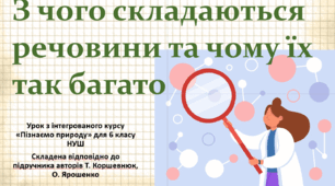 З чого складаються речовини та чому їх так багато. "Пізнаємо природу", 6 клас НУШ, за програмою авт. Коршевнюк Т. В.