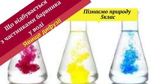 Презентація "Що відбувається з частинками барвника у воді. Явище дифузії?"