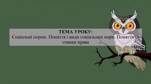 Соціальні норми. Поняття і види соціальних норм. Поняття та ознаки права