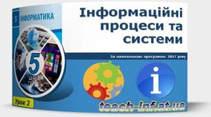 Т.о. Інформаційні  процеси  та  системи. 5 клас