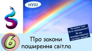 Презентація на тему: Про закони поширення світла..