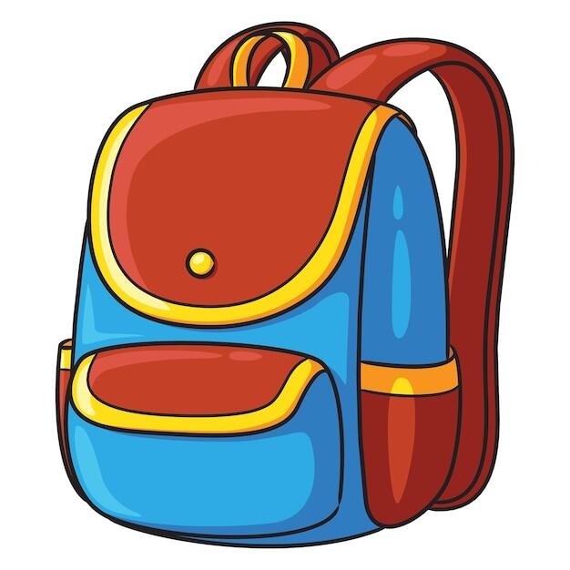 Premium Vector | School bag cartoon.