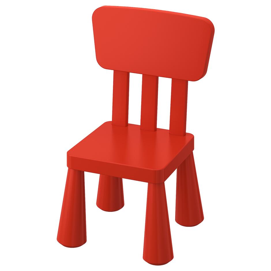 MAMMUT Children's chair, indoor/outdoor, red - IKEA