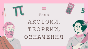 Презентація на тему: Аксіоми, теореми, означення