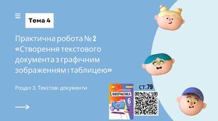Тема 6 (Розділ 3). Практична робота № 2 «Створення текстового документа з графічним зображенням і таблицею»