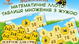 Математичне лото: таблиця множення з Жужою