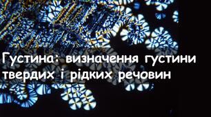 Поняття про густину, визначення густини твердих і рідких речовин