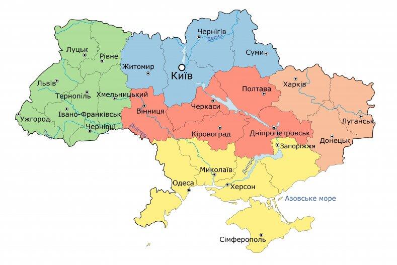 Карта України з містами та регіонами. Де знаходится Україна на карті світу – tripmydream