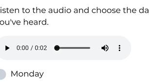 Days of the week (AUDIO)
