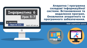 Апаратна і програмна складові інформаційної системи. Встановлення та видалення програм. Оновлення апаратного та програмного забезпечення.