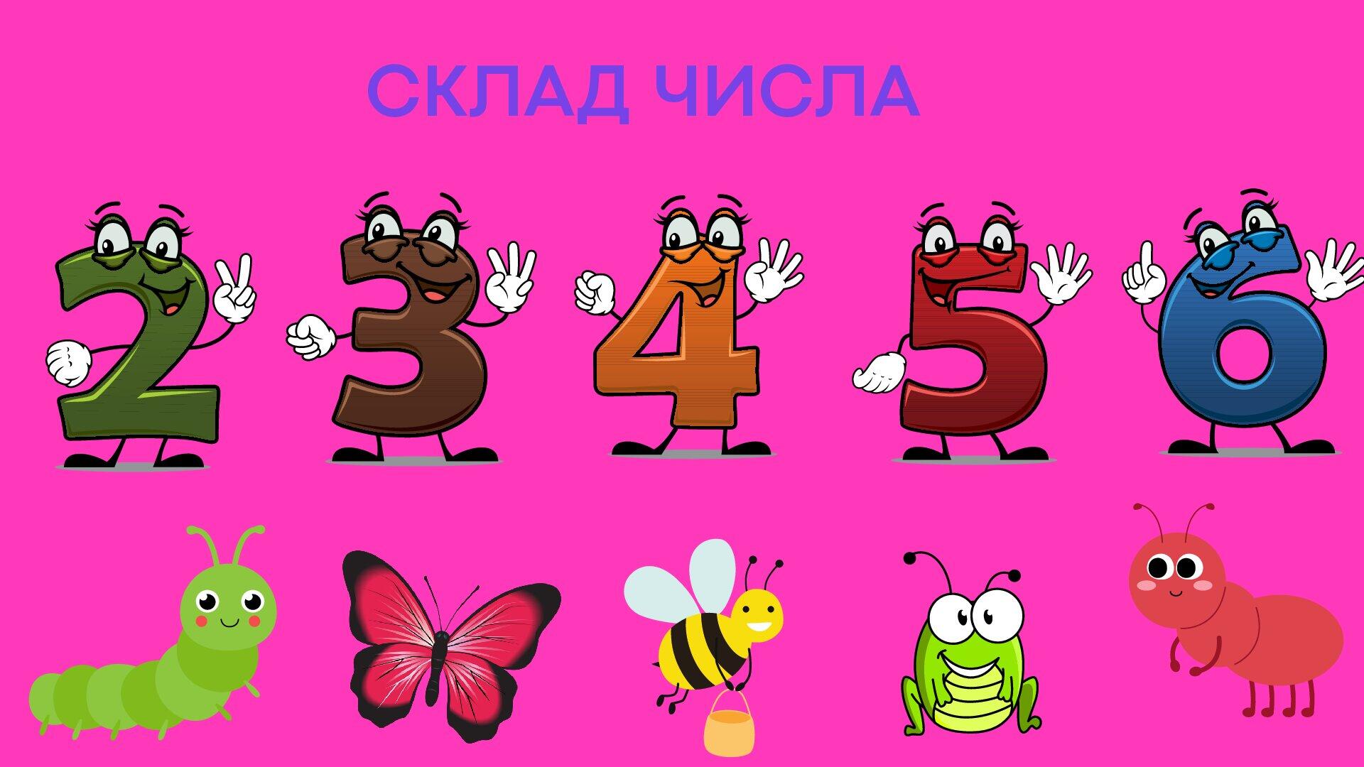 Склад числа чисел 2-6 | Презентація. Математика