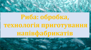 Презентація "Риба: обробка,  технологія приготування  напівфабрикатів"