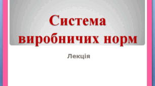 Система виробничих норм.