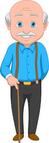 Premium Vector | Happy grandfather cartoon on white background