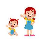 5,900+ Baby Sister Illustrations, Royalty-Free Vector Graphics & Clip Art - iStock | New baby sister, Brother and baby sister, Baby sister vector
