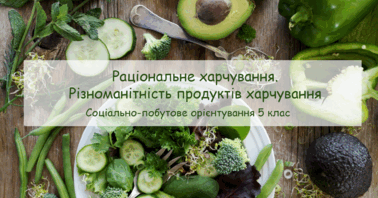 Конспект заняття "Раціональне харчування. Різноманітність продуктів ...