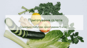 Конспект заняття "Приготування салатів" СПО 5 клас
