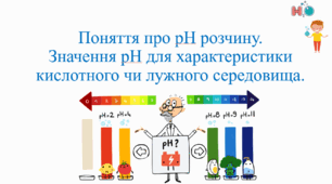Презентація для учнів 9 класу на тему: «Поняття про рН розчину. Значення рН для характеристики кислотного чи лужного середовища».