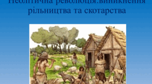 Презентація на тему: "Неолітична революція:виникнення рільництва та скотарства "