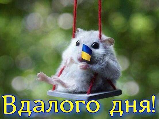 Картинка з привітанням вдалого дня українською мовою