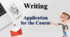 Презентація "Application for the Course"