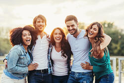 Happy Friends Stock Photo - Download Image Now - Friendship, Group Of People, Smiling - iStock