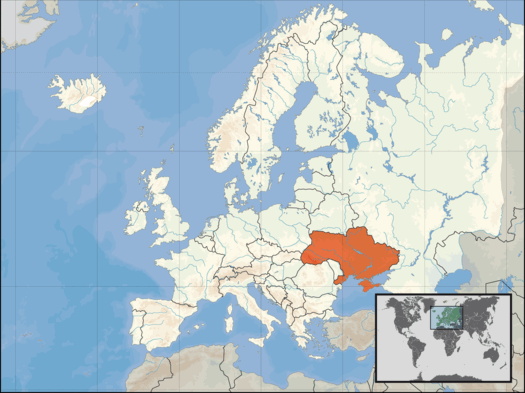 Україна на карті Європи