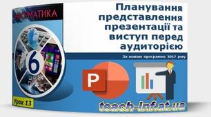 Планування представлення презентації та виступ перед аудиторією