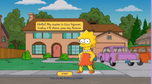Simpsons house. Vocabulary and practice speaking lesson. My house