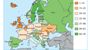 Україна на політичній карті Європи і світу 