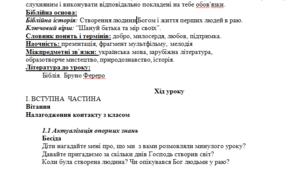 Конспект уроку на тему "Батьківська турбота"