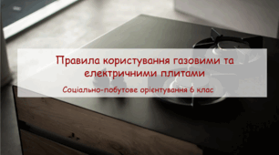Конспект заняття "Правила користування газовими та електричними плитами"