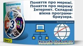 Інструктаж з БЖД. Поняття про мережі. Поняття про мережу Інтернет. Складові вікна програми-браузера.