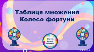 Інтерактивна презентація "Колесо фортуни.Таблиця множення"